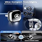2 in 1 Wireless CarPlay and Android Auto Adapter, Easy Setup Plug&Play, Fast Seamless Use Supports 1000+ Car's with Built-in Wired Car Play/Android Auto, Compact Sleek Mini Cube Design Car Adapter - Image 3