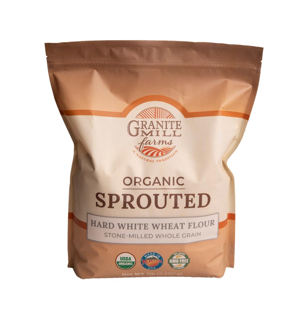 Granite Mill Farms Sprouted Organic Hard White Wheat Flour, 5 lb
