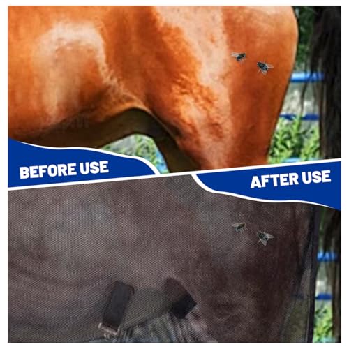 Image of La La Pet Breathable Horse Mesh Sheet Lightweight Nylon Horse Clothing to Prevent Fly Bites Cool Equine Summer Sheet with Adjustable Straps Equestrian Equipment