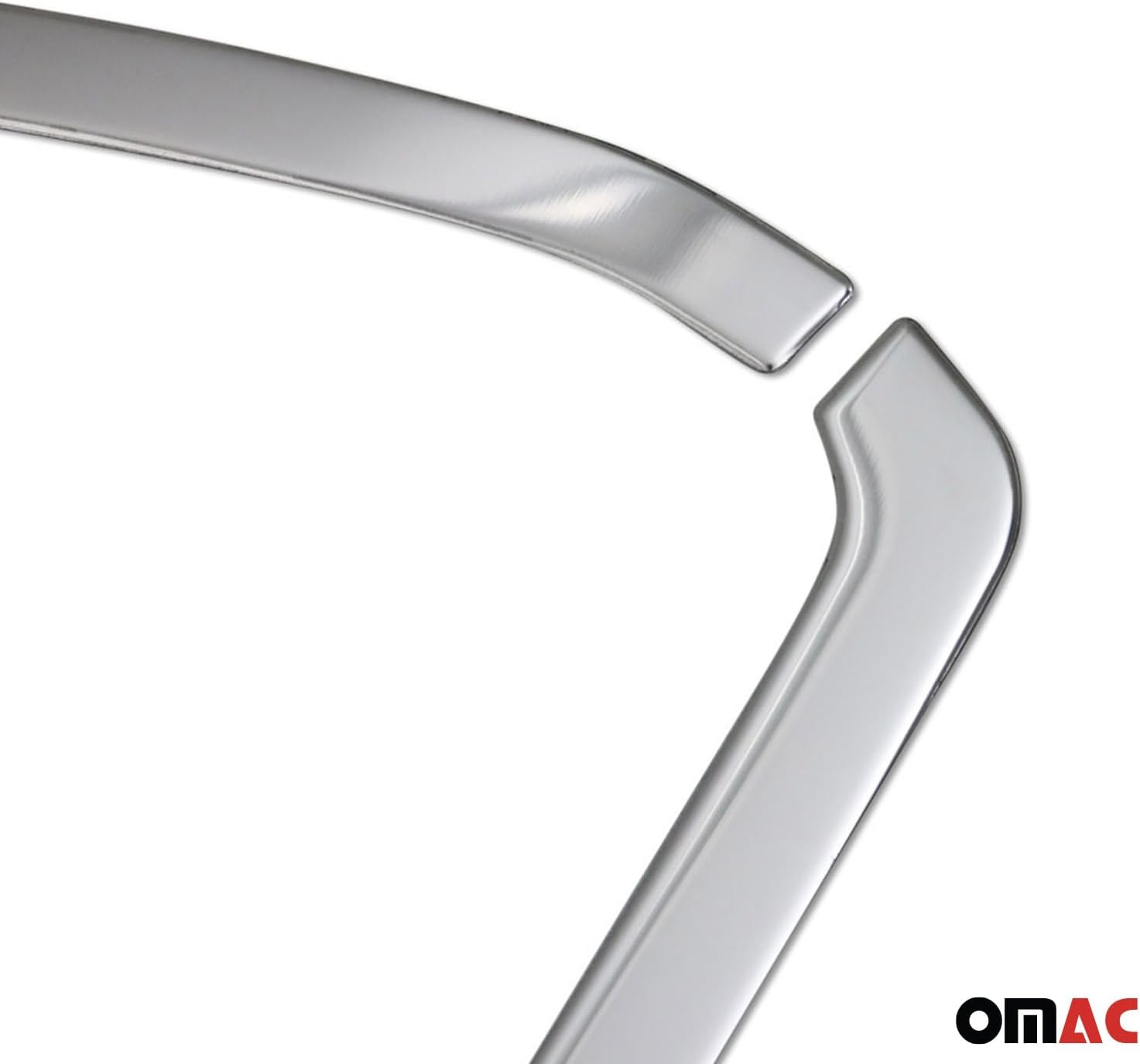 OMAC Stainless Steel Chrome Cover Trim Protector | Fits Mercedes Sprinter W906 2014-2018 | Front Bumper Grille Cover Frame Kit 2 Pcs.