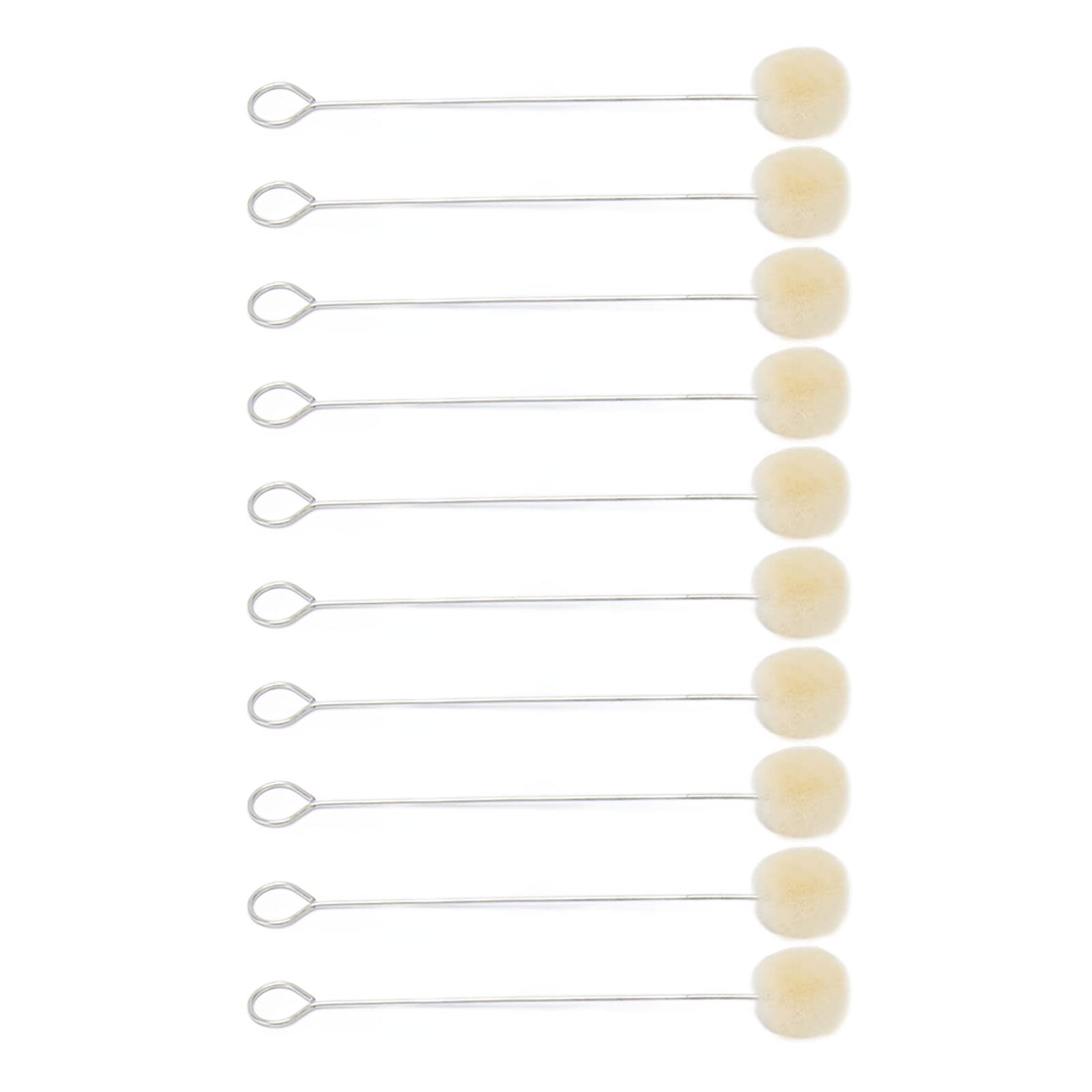 100Pcs Wool Daubers – Even Color Application Long Metal Handles Versatile Leather Dyeing Tools for Crafting Excellence