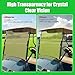 5MM Thick Upgrade PC Foldable EZGO Golf Cart Windshield with Heavy Duty Hinges Only Fit for 1995-2013 EZGO TXT/Medalist with 0.75