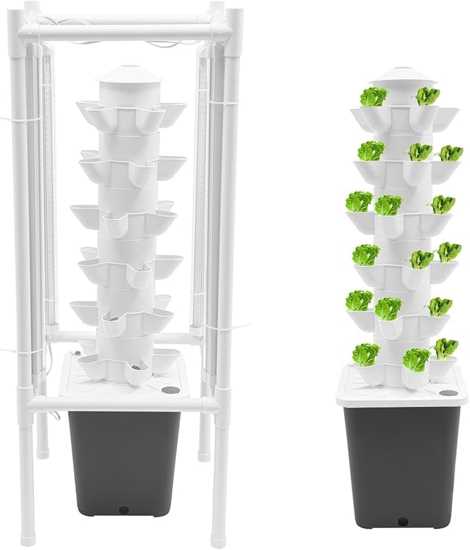 GROWNEER Hydroponics Growing System Tower Indoor Garden Vertical Garden Planter, 35 Pods, Smart Hydroponic Growing System Kit, Basic Edition