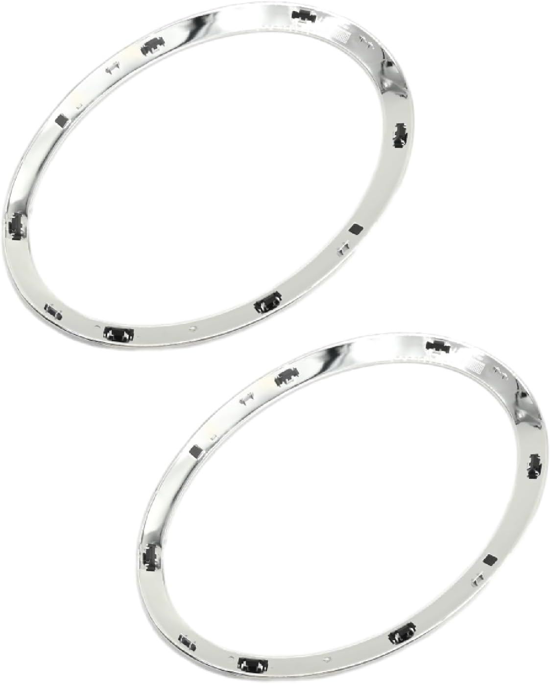 Saihisday 51137300631 Chrome Headlight Bezel For Driver And Passenger Side Headlight Trim Ring Replacement For MINI Cooper F55 F56 F57 2014-2021