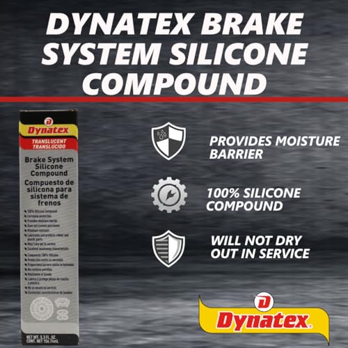 Image of Dynatex Brake System Silicone Compound 5.3 oz Tube - Pure Silicone, No Petroleum, -40F to 500F, Protects Rubber, Moisture Resistant (5-Pack)