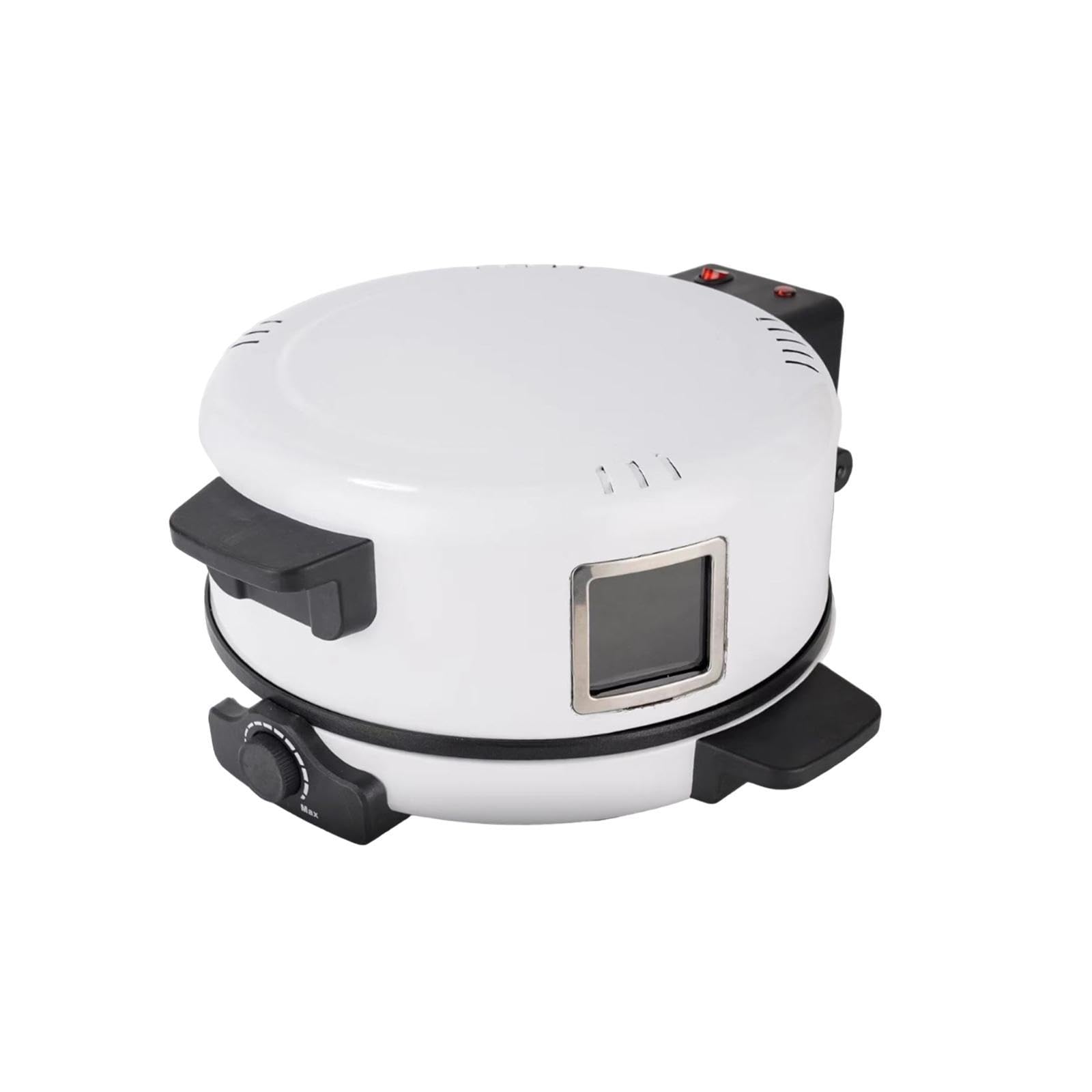 Sharplace Pizzamaker-Maschine, Omelettmaker, antihaftbeschichtet, 1800 W, vielseitiger Pizzaofen, elektrischer Arbeitsplattenofen für, Abendessen, Weiß