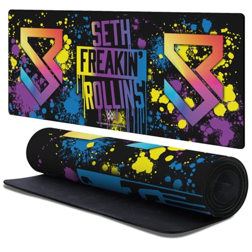 Tapis de souris XL WWE Seth Rollins décor de bureau gaming et setup informatique moderne