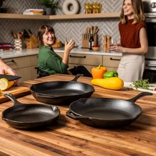 Image of Lodge Chef Collection 3pc Set (8 inch, 10 inch, & 12 inch Skillet)