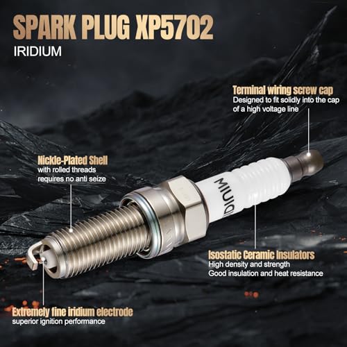 Image of Iridium Spark Plug XP5702 4 Pack for Honda Civic | Fits ILX /MDX /RLX /TL /TLX; Accord /Civic /CR-V /HR-V /Odyssey /Pilot /Ridgeline; Elantra /Sonata /Tucson; Forte /Optima /Soul /Sportage