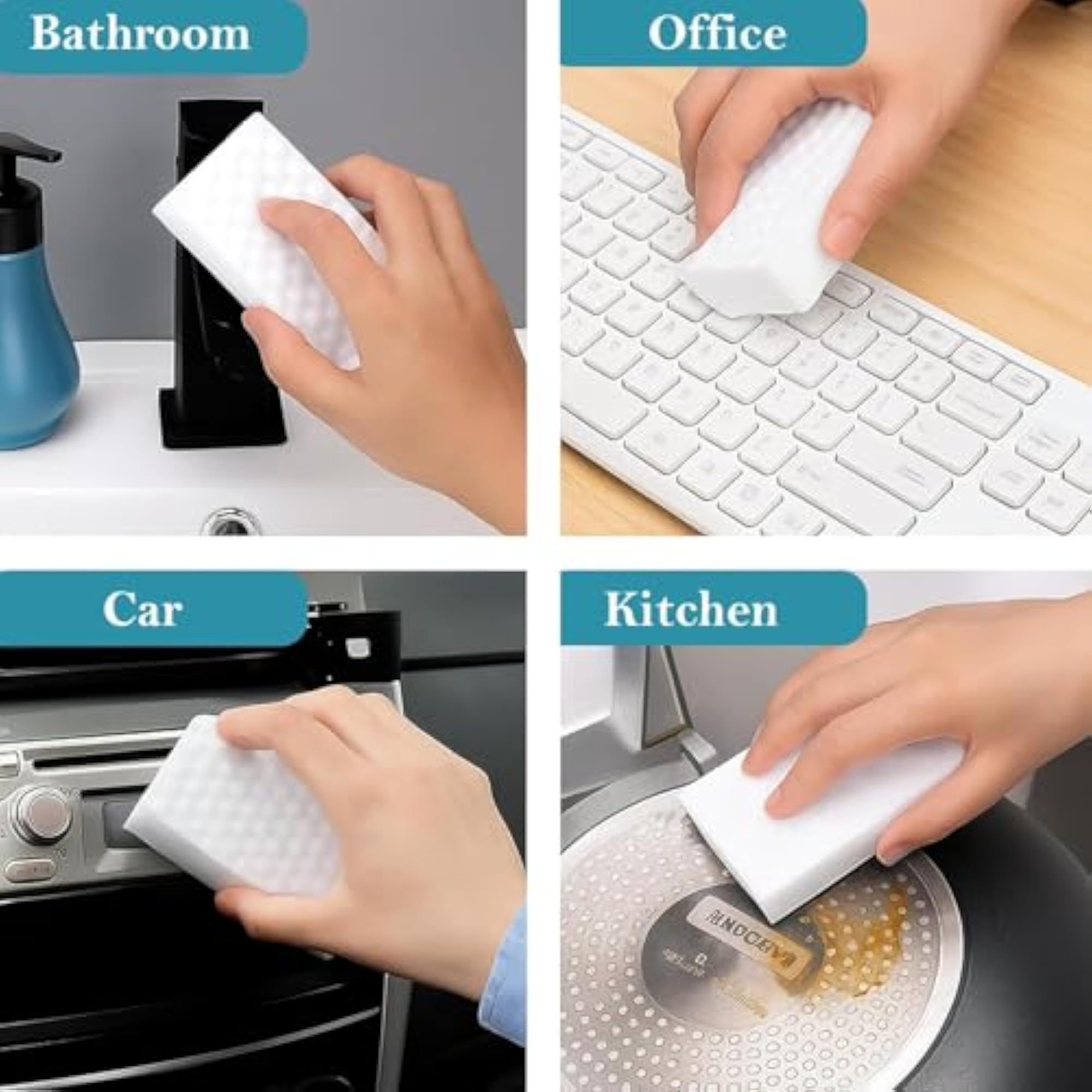 Magic Sponges Eraser for Kitchen and Bathroom Cleaning