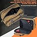 ITHWIU Pistol Case, Gun Range Bags For 2 Pistols 6 Magazines Carrying Shooting Bag with Lockable Zipper for Shooting Range Outdoor Hunting, Khaki