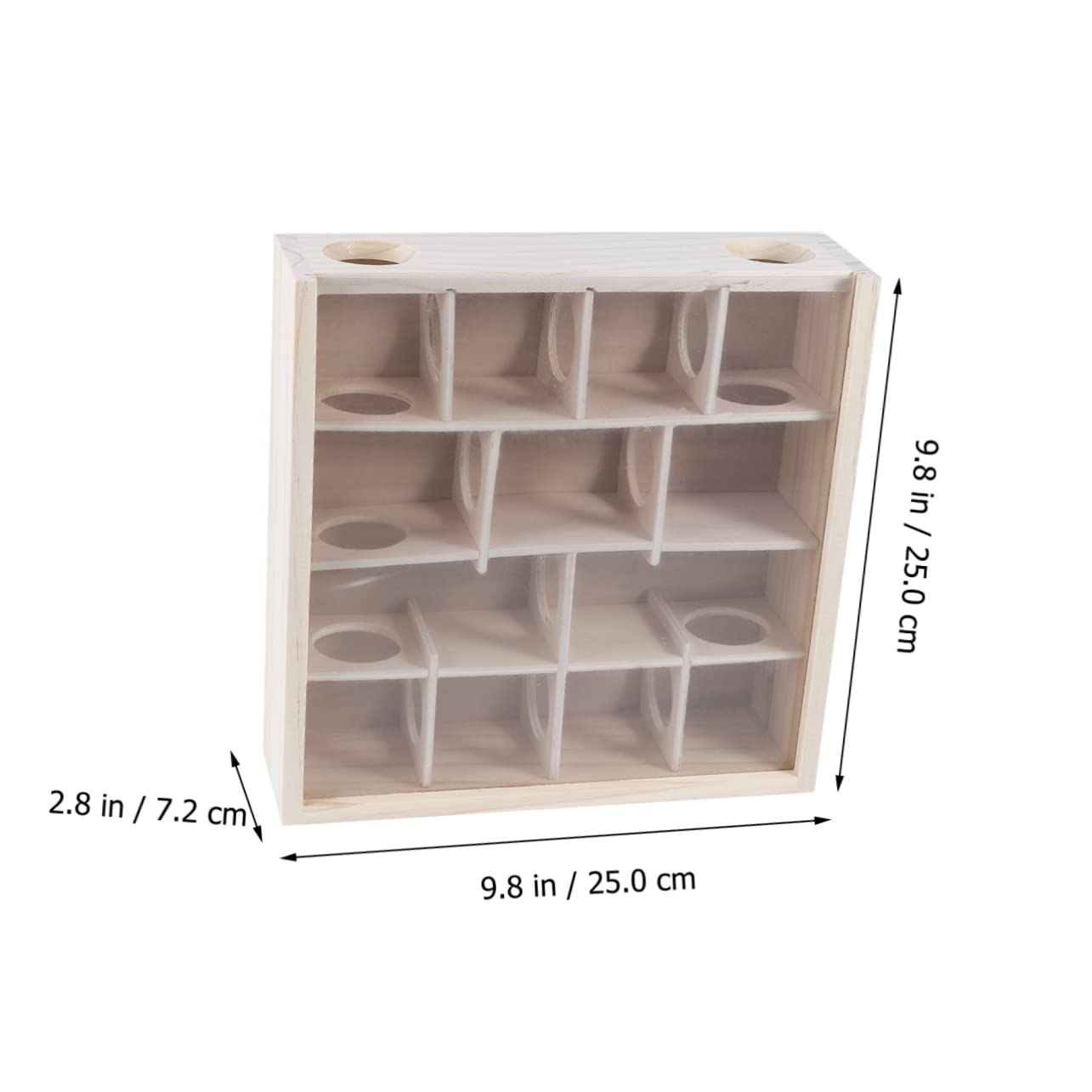 INOOMP Holzlabyrinth für Hamster, Mäuse und Ratten mit Glasabdeckung