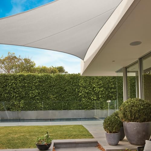 Coolaroo Premium Shade Sail Kit - 95% UV Block Commercial-Grade Luxe Matte Finish Sun Shade with...