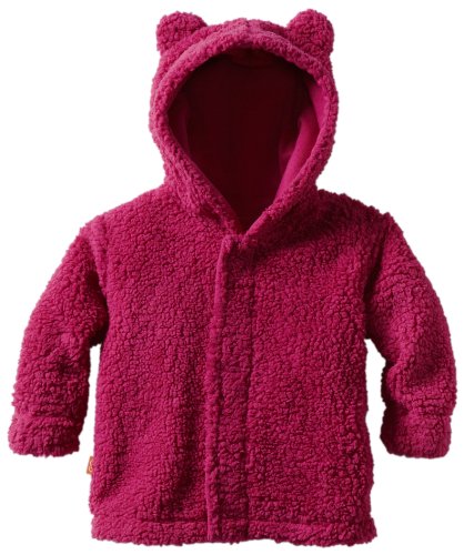 Magnificent Baby Baby Girls' Magnetic Smart Little Bear Fleece Hooded Jacket, Raspberry, 0-6 Months