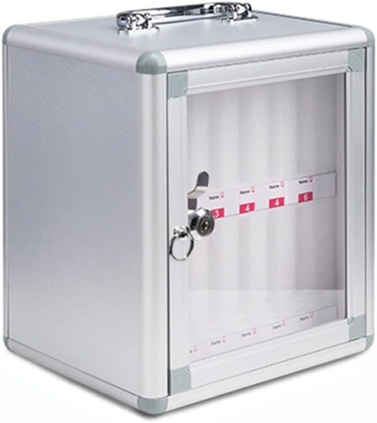 Aluminum Alloy Wall-Mounted Cell Phone Storage Locker with 12/24/36/48/60 Slots - Thickened Design, Secure Lock for Clean Desktop Organization, Ideal for Offices and Schools