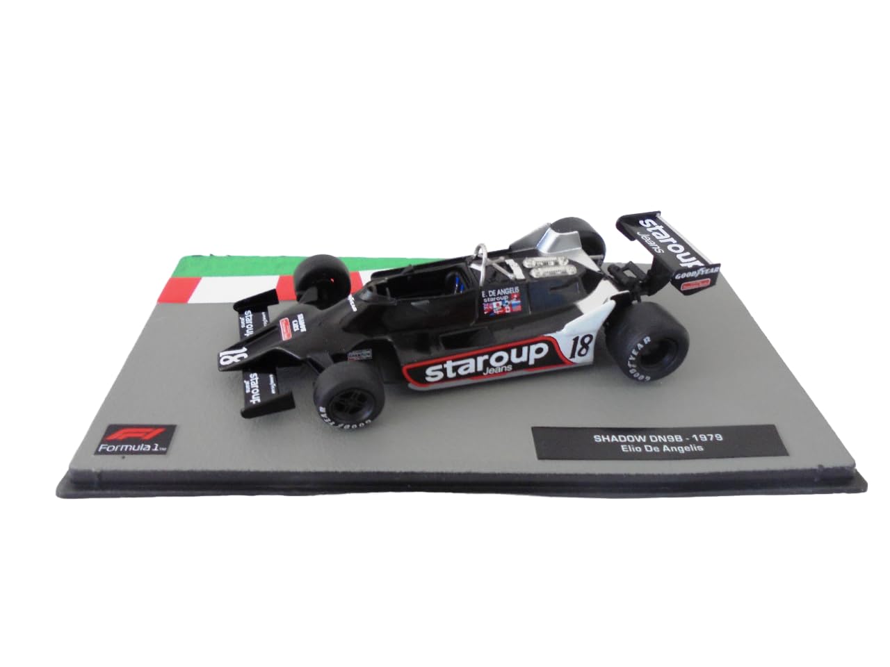 OPO 10 - Formula 1 1/43 model car compatible with SHADOW DN9B Elio De Angelis 1979 - FD221, Multicolor - Image 2