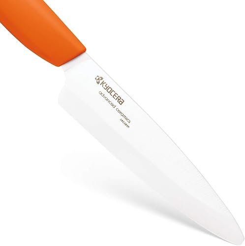 Miniatura 2 de Kyocera Advanced Ceramic Revolution Series - Cuchillo utilitario de 4.5 pulgadas, mango naranja, hoja blanca
