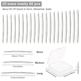 FINGERINSPIRE 60 Pcs 20 Sizes Fret Wire pour Guitare Acoustique Fils pour frettes de Guitare en Laiton de 2mm de Largeur… – Image 2