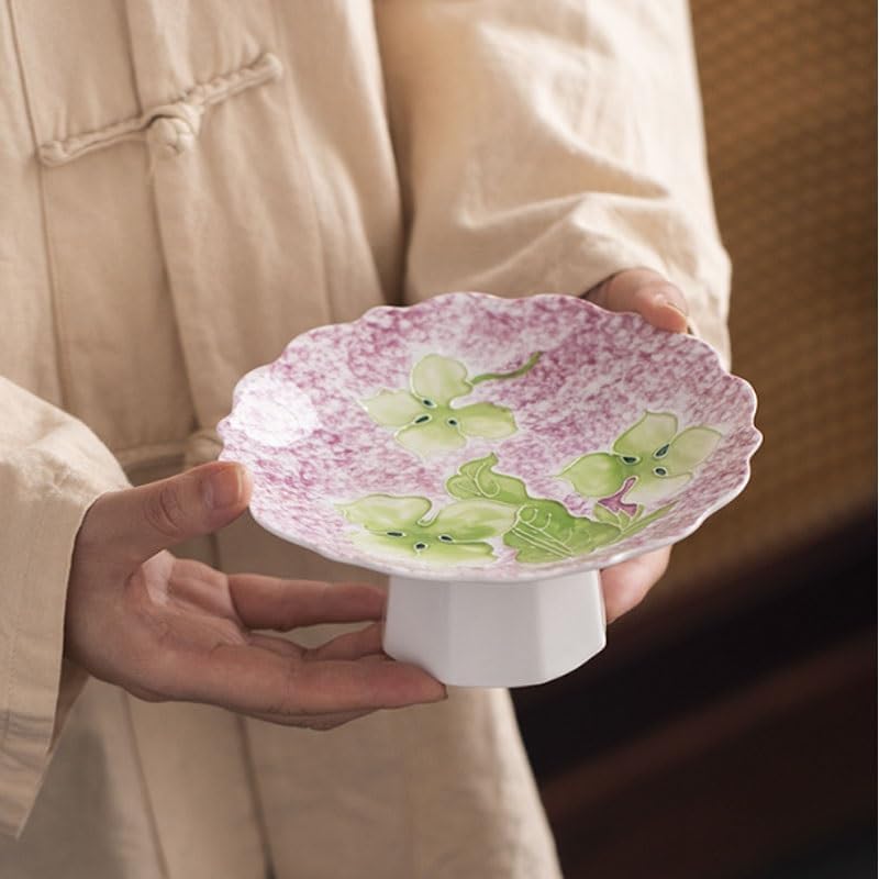 Afternoon Tea Snacks High Footed Snack Plates Ceramic Fruit Plate