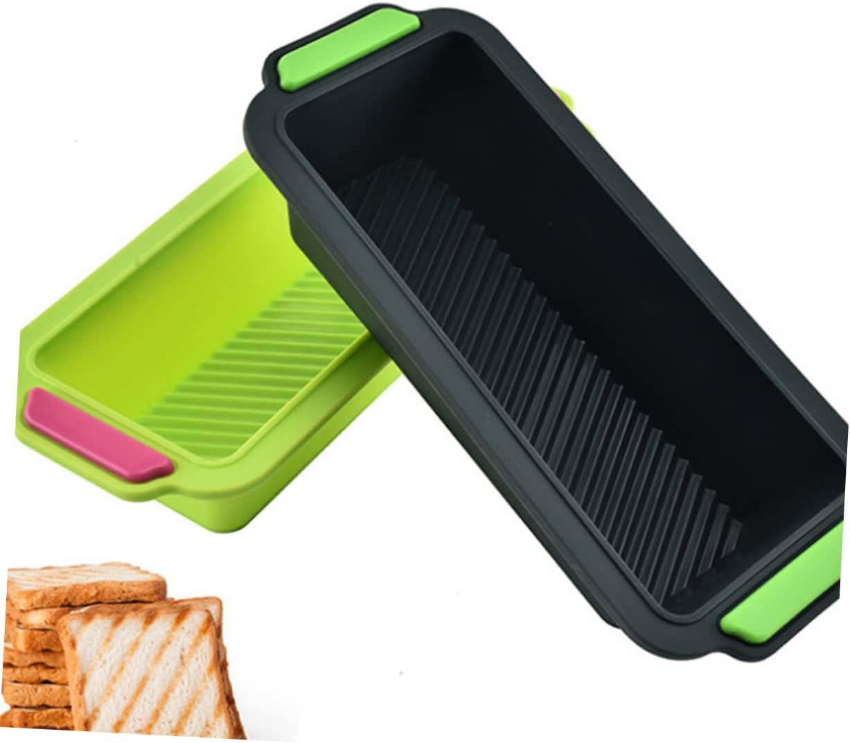 Box Bread Loaf Pan Square Griddle Silicone Bakeware Cake Molds for Baking Toast Loaf Pan Bread Loaf Pan Bread Pan Cake Molding Silicone Cake Mold Baking Mold Mini Utensils(Dark Gray)