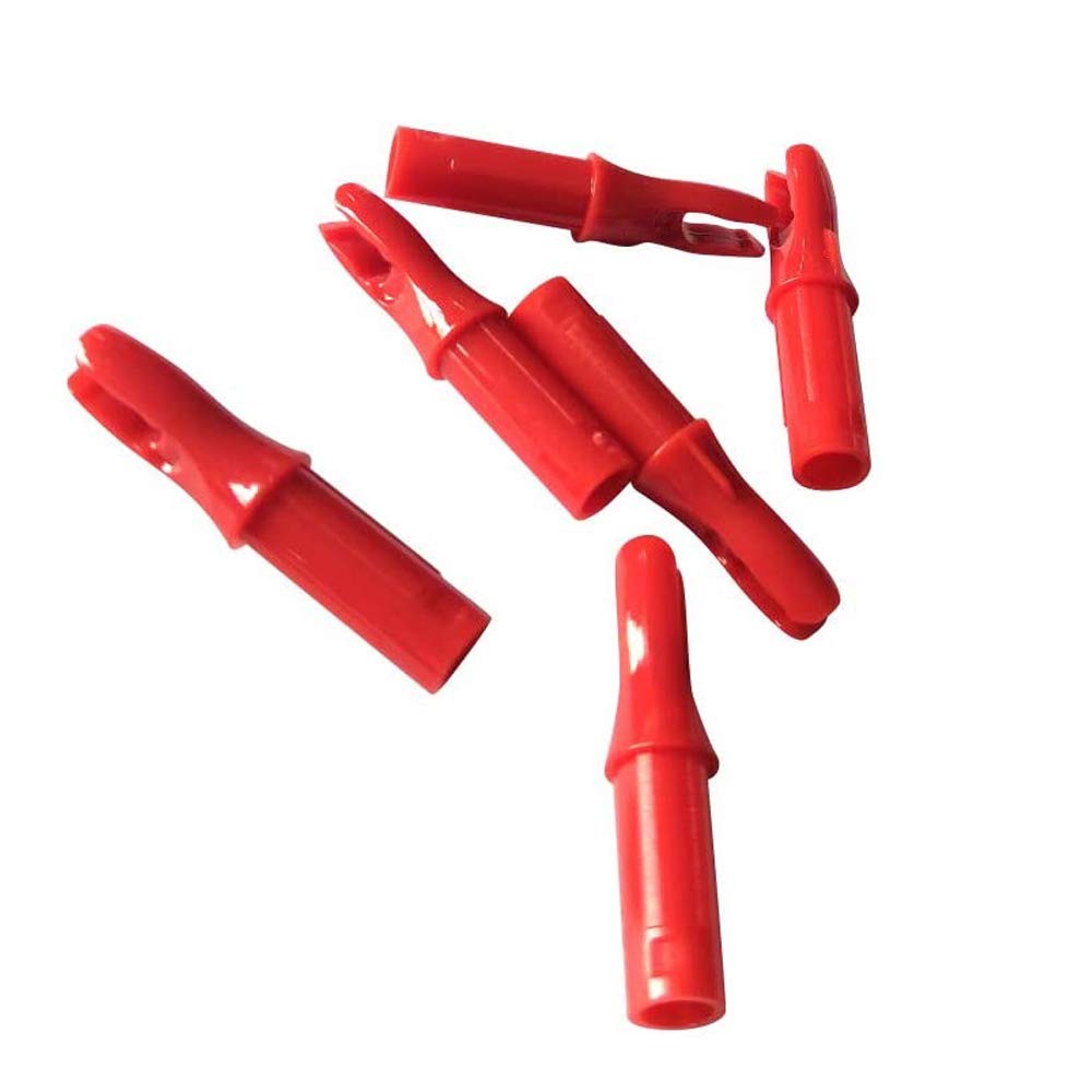 Paquete de 50 Flechas de Tiro con Arco Nock, Accesorios de Cola de Flecha de Arco para ID 6.2 mm, Ejes de Flecha de Carbono de Fibra de Vidrio de Aluminio, Tiro de Caza