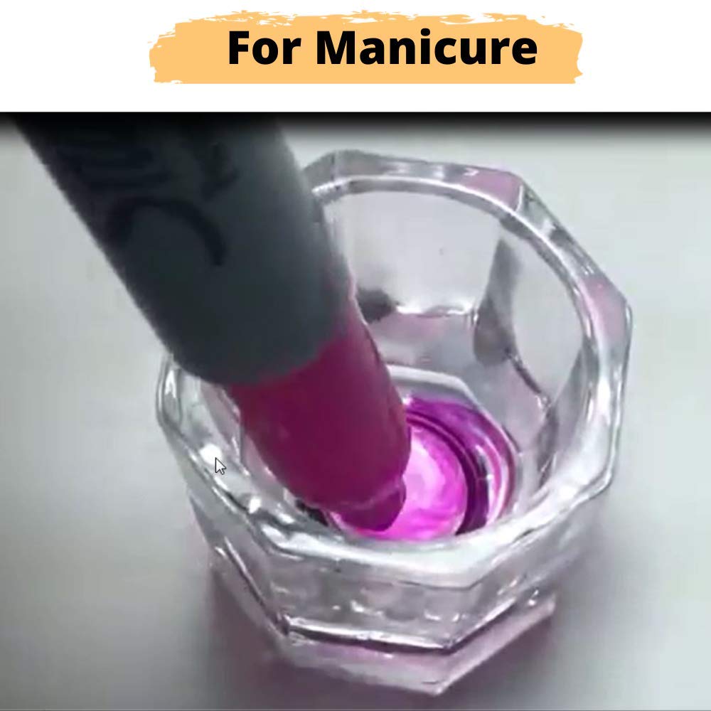 3 Ct. Glass Mixing Dish Dappen Mix Eyebrow Eyelash Manicure Tint Hair Dye Salon by Gold Cosmetics & Supplies