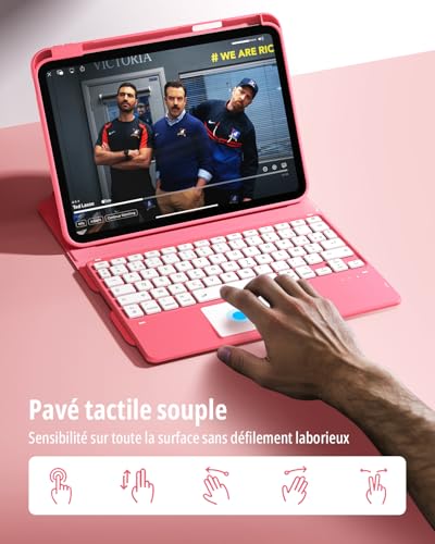 Funda con teclado para iPad de 11 pulgadas con panel tactil integrado 6