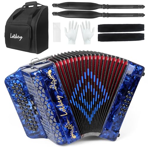 Lotkey 34 Key Diatonic Accordion