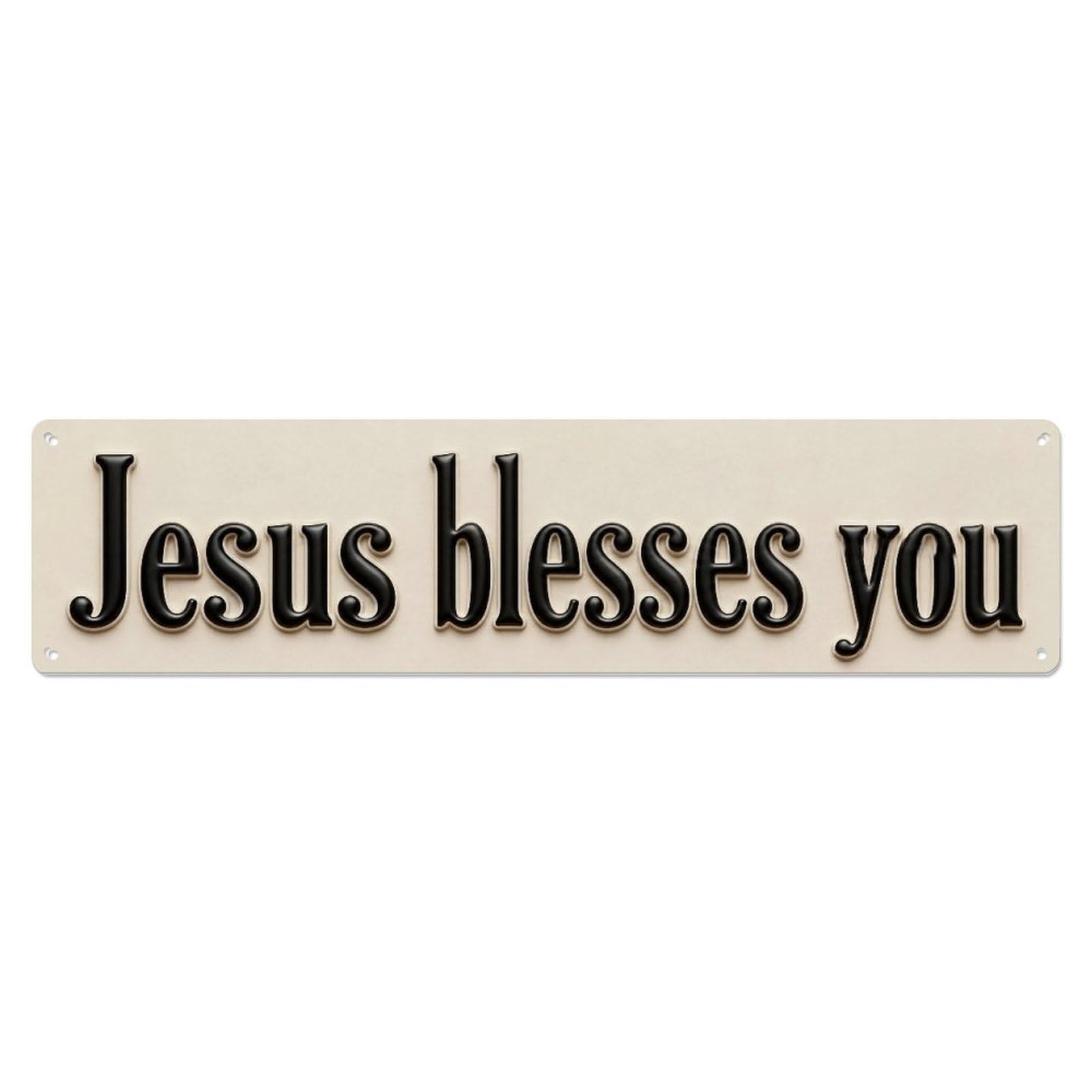 Jesus Blesses You Blessed Grace Metal Tin Skinny Sign Plaque Wall Decor for Cafe, Club Bar, Office, Home Garden Metal Poster 4x16Inch