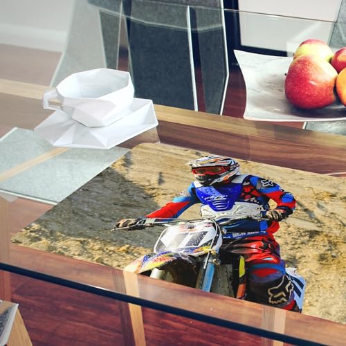 Sets de table souples déco moto désert pour dîner thématique - 6