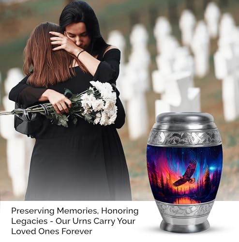 Image of Eagle Urn - Small Cremation Urn for Human Ashes Adult Female - Funeral Urns for Men - Decorative Urns for Male - 3 Inch