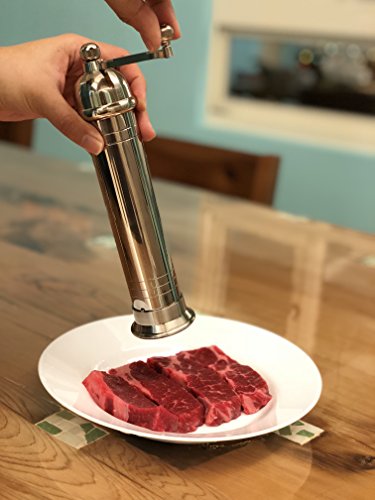 A-One Silver Pepper Salt Mills-Pepper Salt Grinder-Stainless Steel For Home Kitchen Restaurant #TOP1