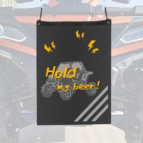 UTV Accessories ATV Trash Bag Hanging Special Design Patterns Off Road SXS RZR Compatible With Can-Am Cfmoto Teryx Kawasaki Golf Cart Arctic Cat Boat Trash Can Side By Side Accessories