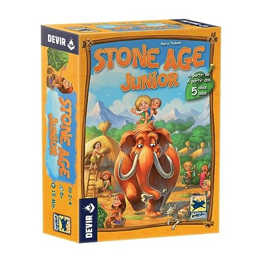 Devir Stone Age Junior Juego de Mesa, Multicolor, Miscelanea (BGJSTONE)