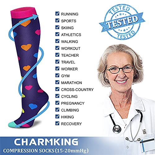Image of Copper Compression Socks (3 Pairs), 15-20 mmhg is BEST Athletic & Medical for Men & Women, Running, Flight, Travel, Nurses - Boost Performance, Blood Circulation & Recovery