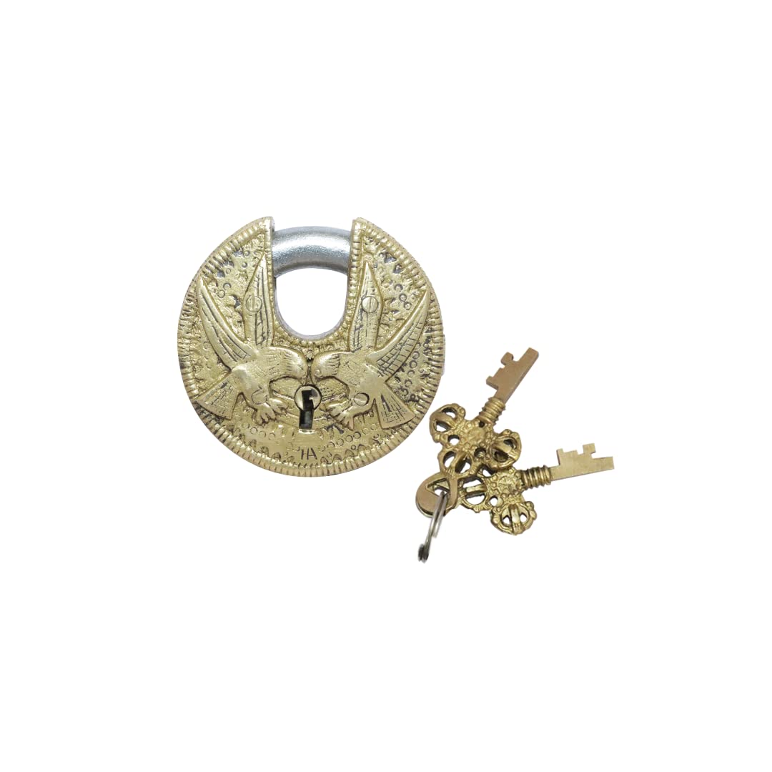 Serrure de porte de maison ancienne et petit cadenas robuste à clé DEVKI