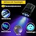 Boruit V20 Small Powerful Flashlight Super Bright with 365nm UV, Red Blue Green Warm Light, 180° Swivels, 110dB Buzzer, Mini Keychain Pocket Rechargeable LED Flashlights Usb EDC Clip Flash Light White