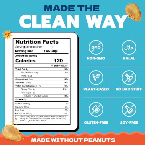 Image of Festive Chickpea Hearts - Crunchy Sea Salt Garbanzo Beans - Husk-Free Roasted Chickpea Snacks - Vegan Snacks with 5g Protein Per Serving Plant Based, Halal, Gluten Free, Dairy Free - 1oz 12 Pack