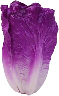 Artificial Purple Lettuce Simulation Plant Realistic Faux Vegetable Model for Home Decor Market Display Educational Props Made with Pu Material