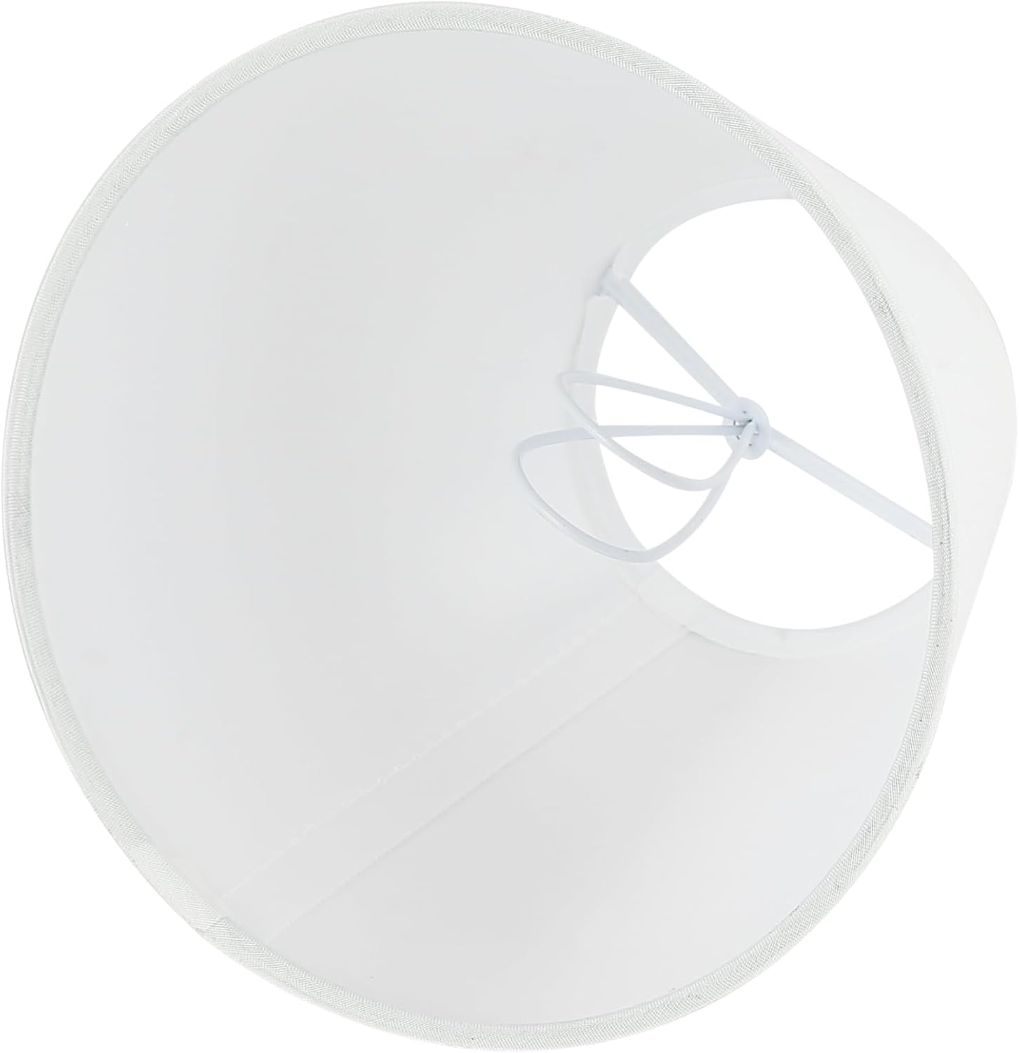 3" Top x 6" Bottom x 5" High Chandelier Shades White, 3.0x6.0x5.0 Inches Linen Fabric Lampshades, Perfect Covers for 6 Light Pendant Light or Wall Sconce, Clip On Bulb E12 Socket(Set of 6, White)