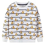 Design: Der casual klassische Rundhalsstil mit bequemen langarm Pull-over-Design erleichtert das An- und Ausziehen.So können Kinder selbstständig ihre Oberteile tragen.