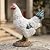Elenon Farmhouse Rooster Statue Outdoor Garden Decor, Realistic Chicken Figurine with Hand-Painted Details, Resin Farm Animals Collection Decoration Ornament for Yard Patio Lawn Backyard