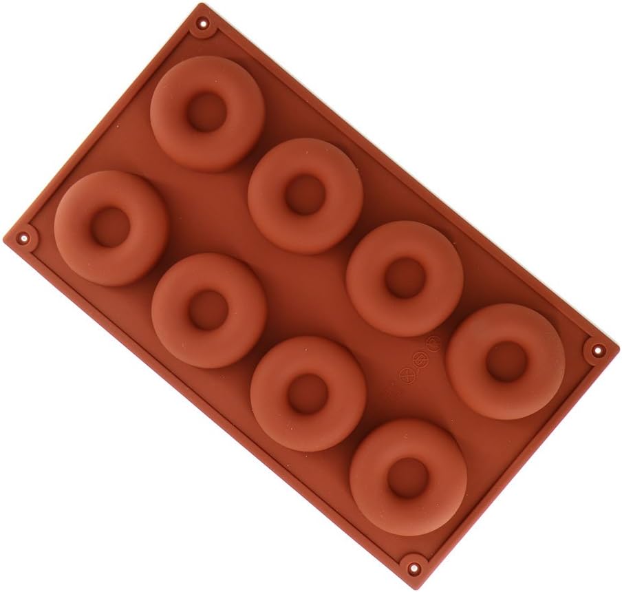 Donut/doughnut Mould, YooHome Silicone Donut tray 8 Cavity, Non-Stick Mould for Cake, Jelly, Candy, Soap, Chocolate etc