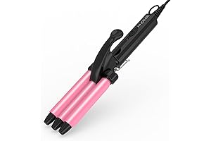 PHOEBE Mini 3 Barrel Curling Iron Wand for Beachy Waves