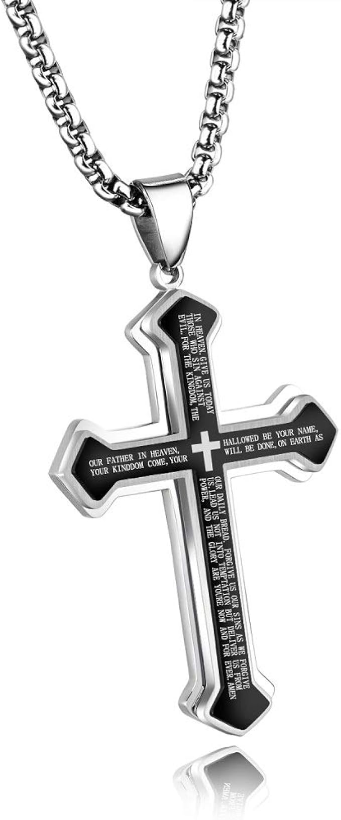 NewZenro Three Layered Cross Necklace 