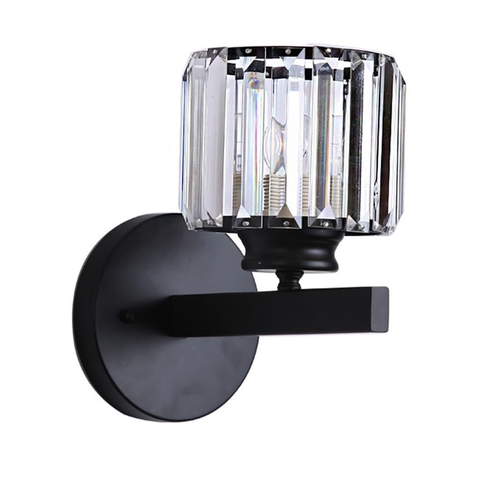 SMCCYYSD Vintage Brass Bedside Wall Lamps & Sconces Modern Crystal Living Room Hallway E26/E27 Base Bathroom Vanity Mount Lights for Bedroom Stairs Aisle Balcony