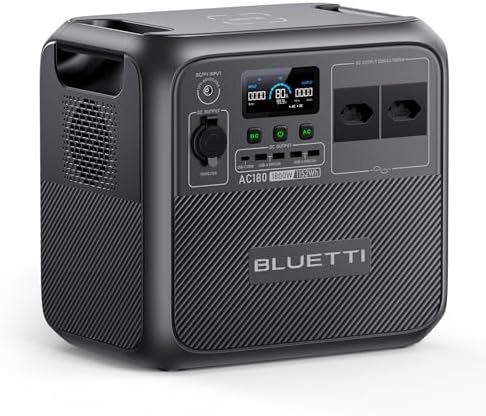 BLUETTI AC180 Gerador de Energia Solar, Bateria LiFePO4 de 1.152W...