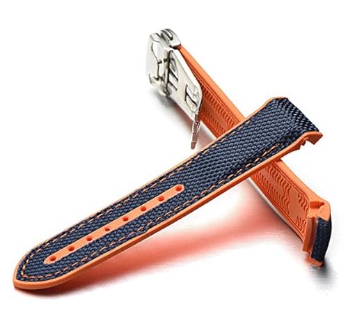 ラバーベルト オメガ用 20mm シーマスター スピードマスター 互換 ネイビー