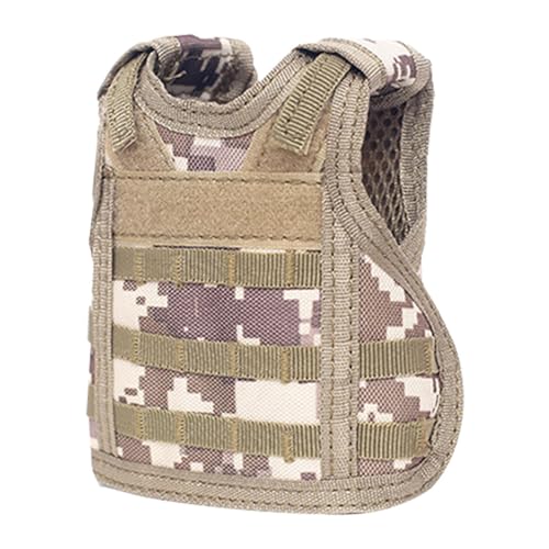 Mini chaleco de cerveza, chaleco de caza con correas ajustables para los hombros, aislamiento térmico táctico, enfriador de bebidas para latas y botellas de 12 a 16 onzas