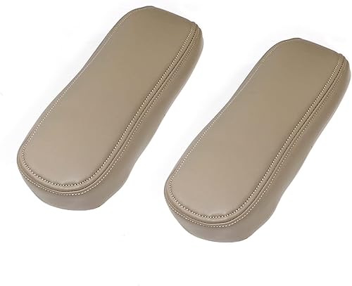 Miniatura 5 de NLQR 2 piezas fundas de repuesto para reposabrazos de asiento de cuero de microfibra color tostado compatibles con Ford F150 F250 F350 F450 F550